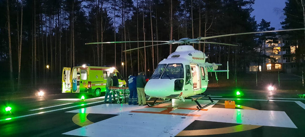 Первая транспортировка пациента из Мурома в ОКБ с использованием санитарной авиации